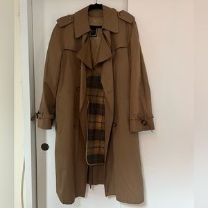 Vintage Christian Dior Men’s Trench Coat with Wool & Nylon Insert
